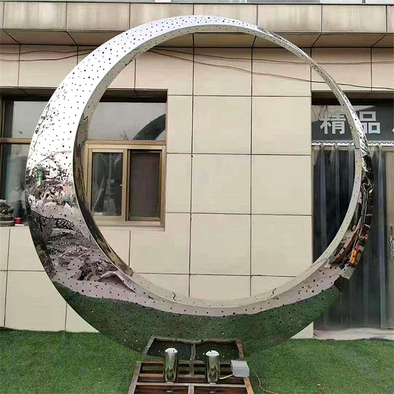 创意地方标识不锈钢雕塑户外城市抽象园林绿地大型落地景观雕塑