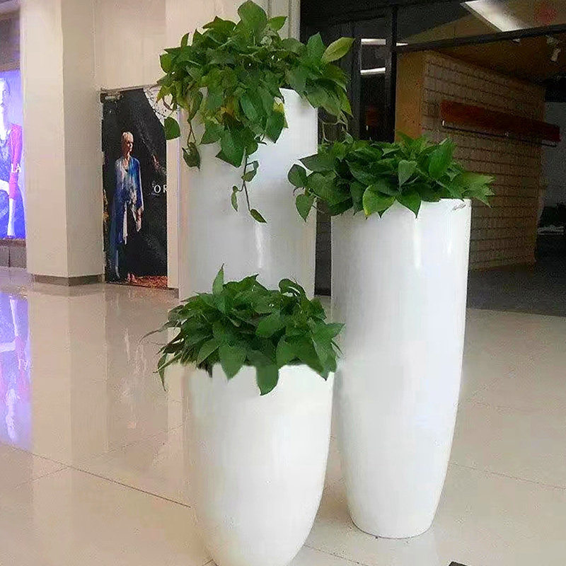 铁艺玻璃钢花盆长方形大花箱室外露台花池花槽阳台庭院种植仿水泥