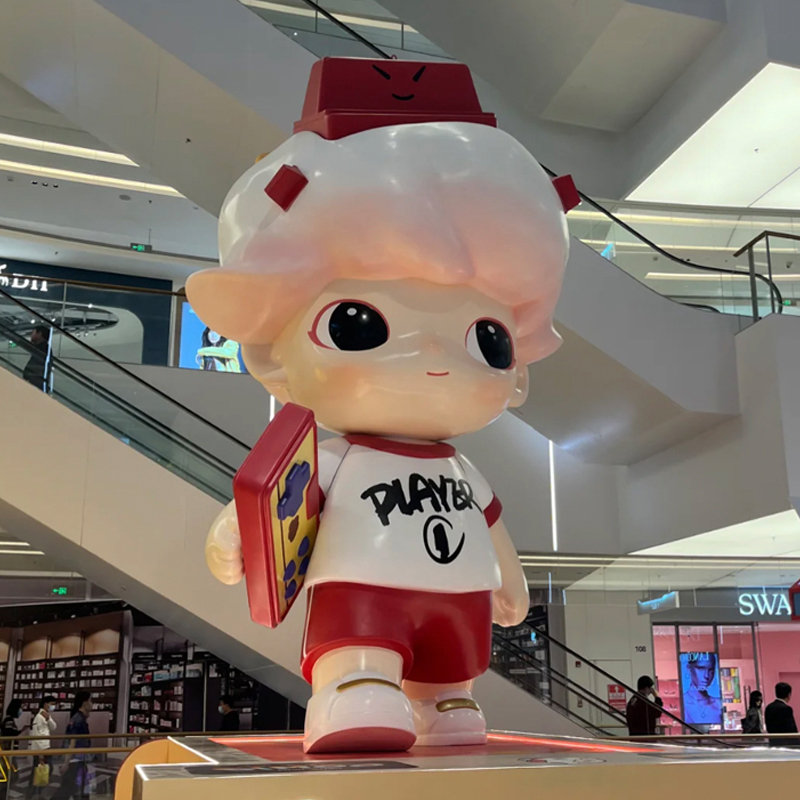 宇航员摆件客厅家居装饰品酒店太空人大型卡通玻璃钢雕塑太空兔