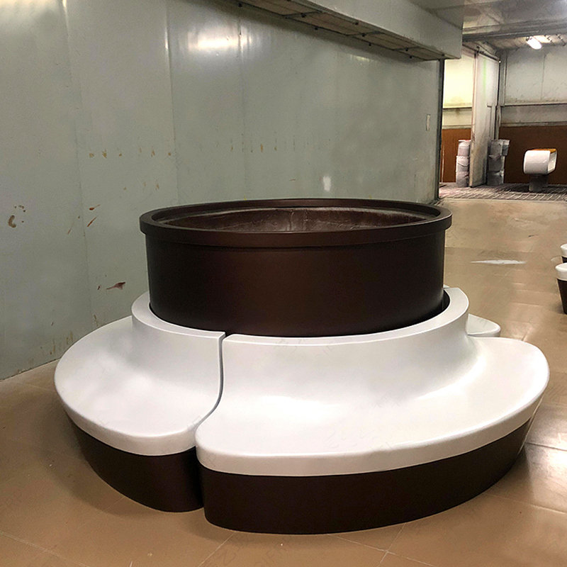 定制玻璃钢树池座椅园林景观花坛创意座椅校园户外休息区凳休闲椅